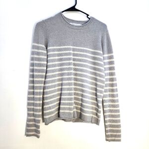 Harper Lane Size Sm Cashmere Grey And White Sweater